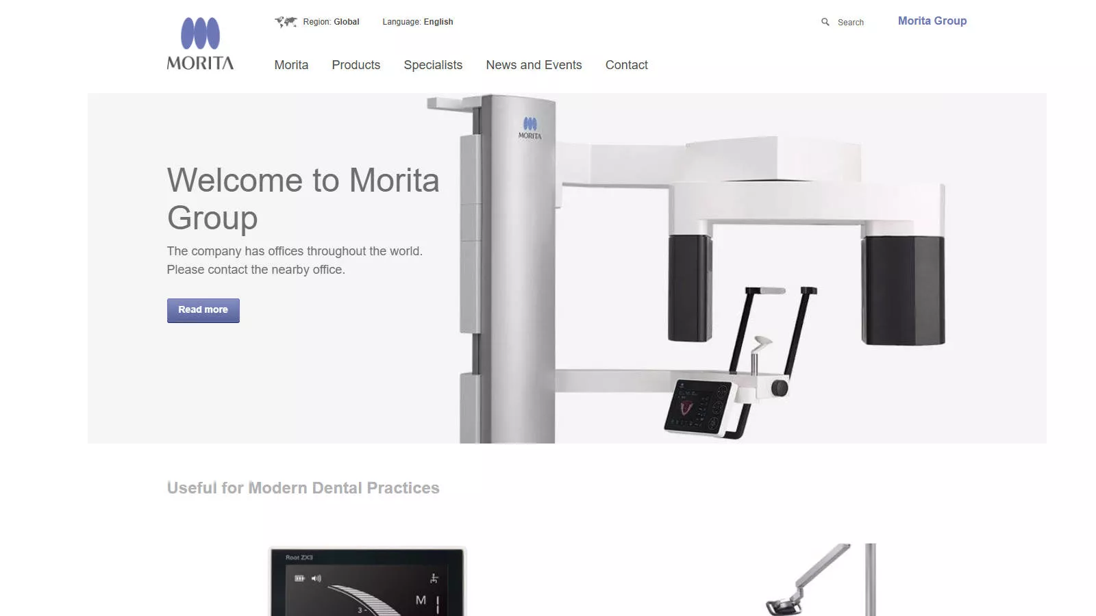 MORITA dental X-ray and CBCT systems