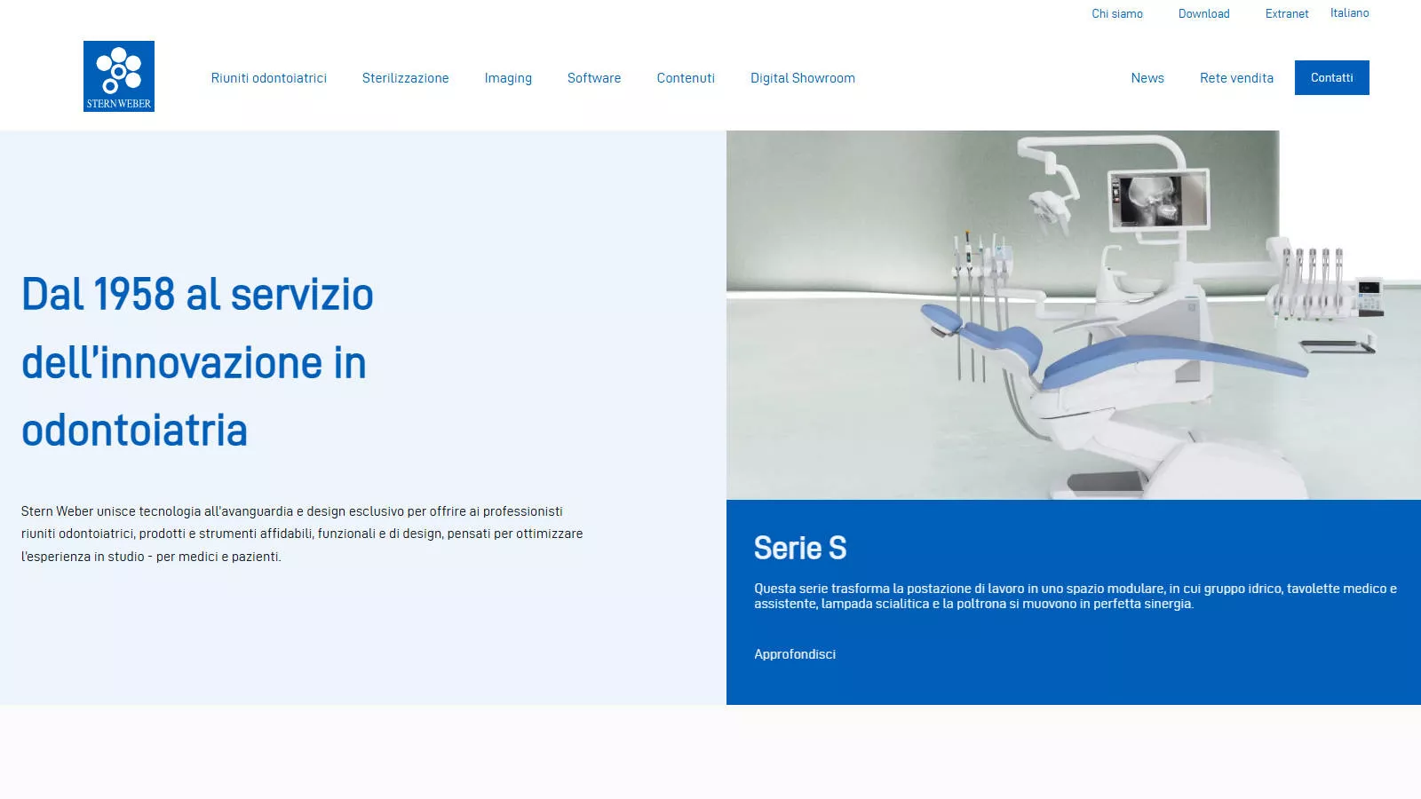 Stern Weber dental units manufacturer website homepage
