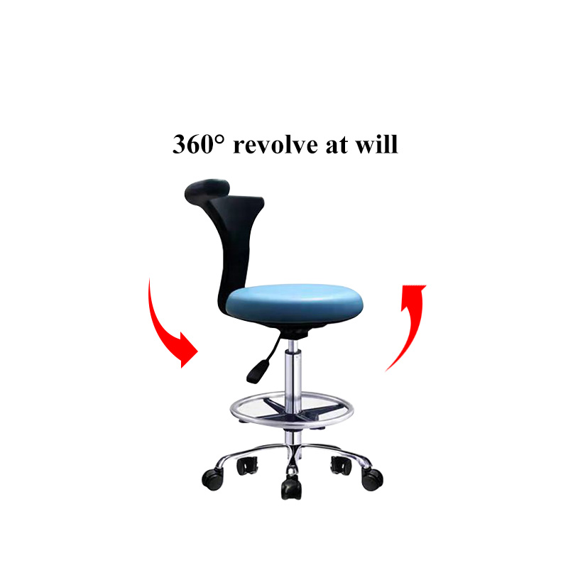 SV038B  Comfortable Hospital Stainless Steel Dentist Assistant Stool Dental Stool